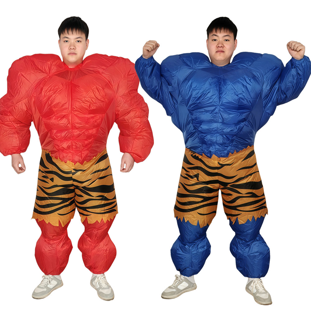 Cosplay Prop Business - Halloween Blue Red Muscular Man Inflatable