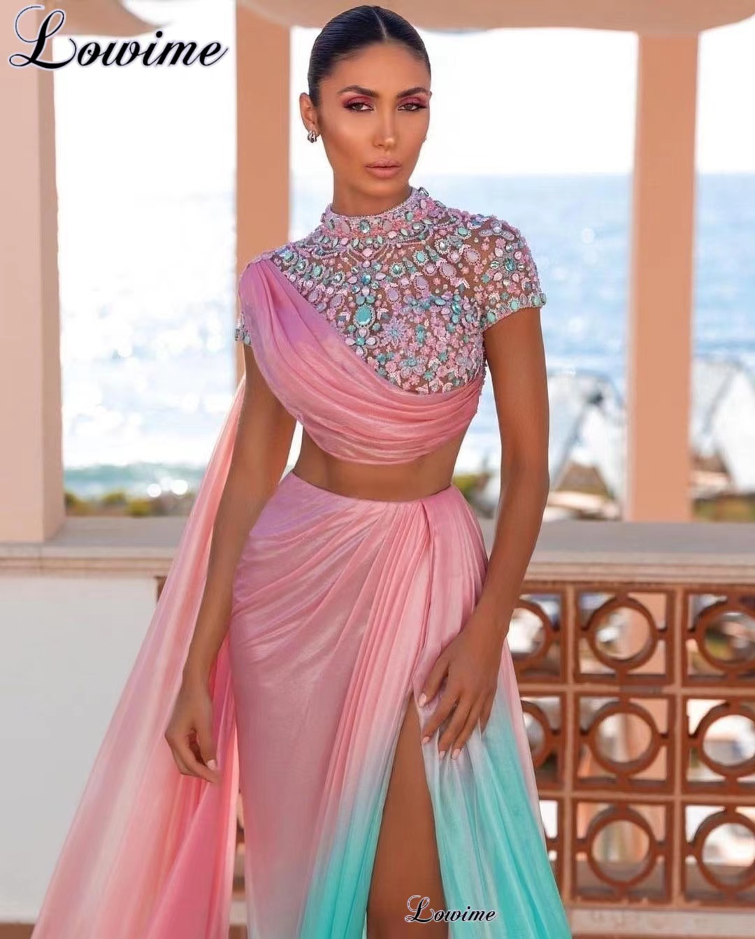 Two Pieces Dubai Prom Dresses  - Briar Cosplay Prop ulasan dan harga