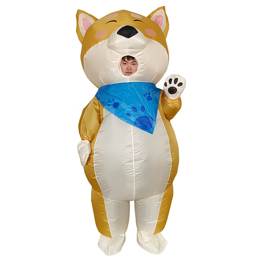 Wear A Scarf Yellow Dog Inflat - Cosplay Prop Business ulasan dan harga