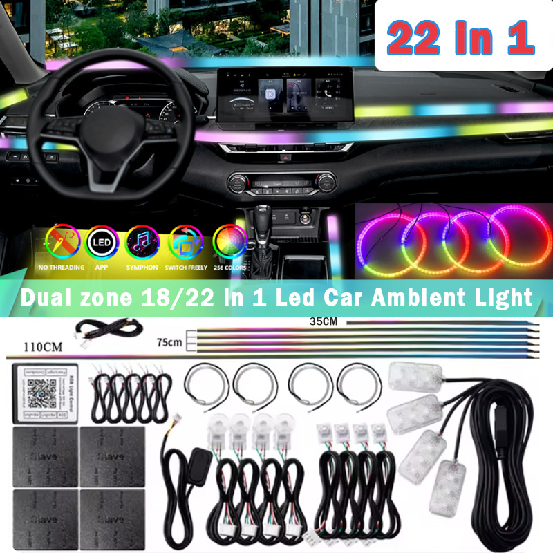 18/22 in 1 Acrylic Led Car Amb - Led El Wire ulasan dan harga