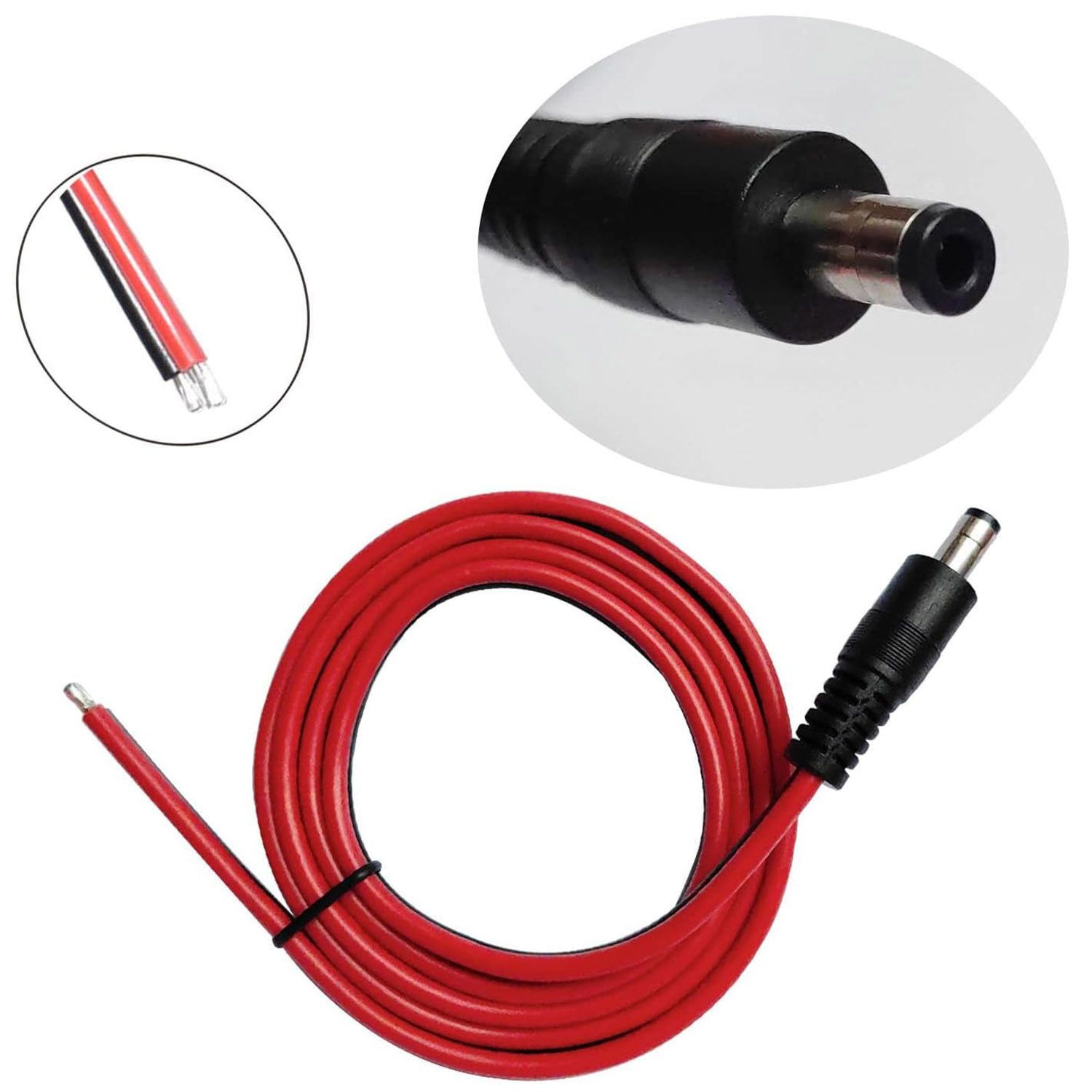 1pc 14AWG DC Power Supply 5.5m - Led El Wire ulasan dan harga