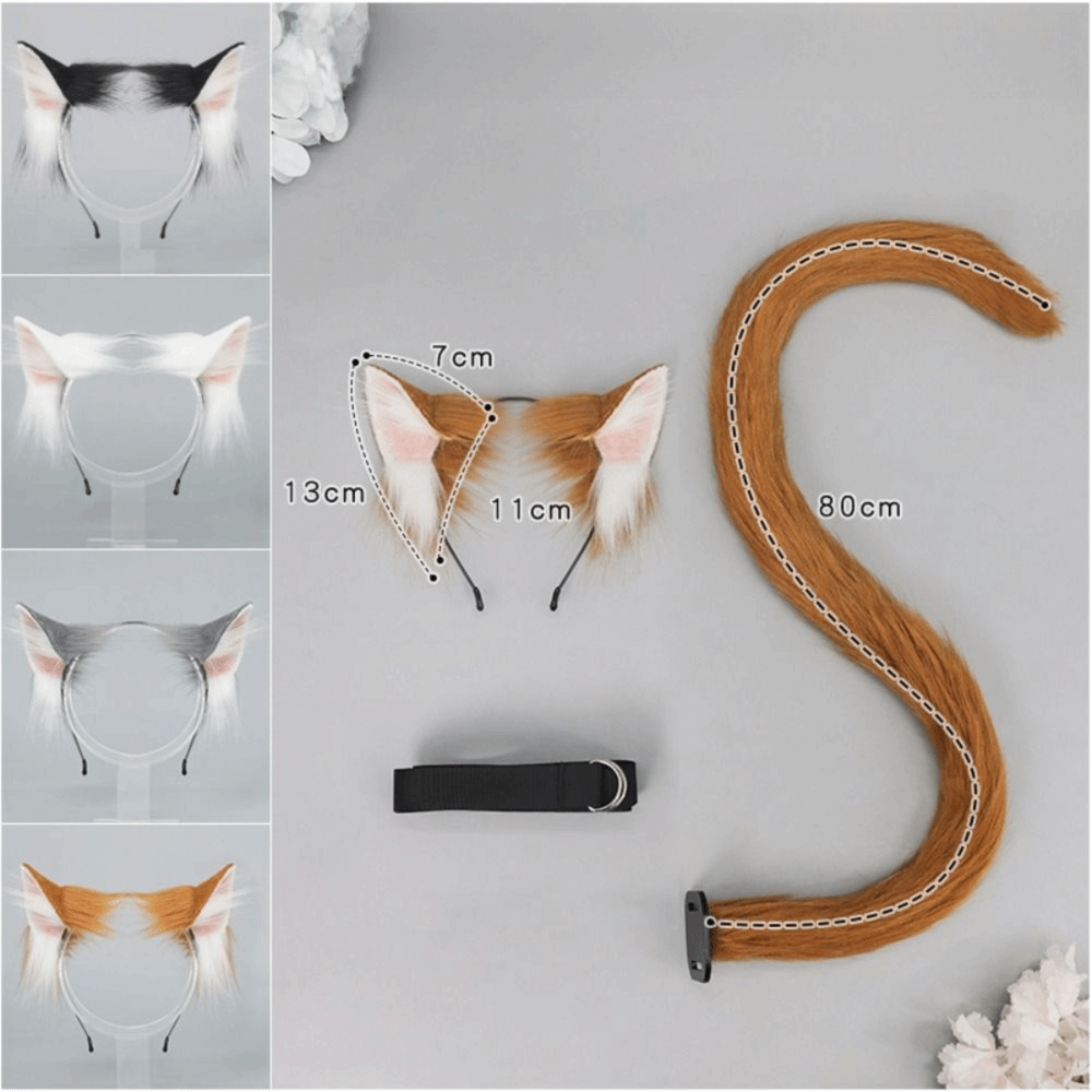 New Realistic Cat Ear Headband - Cosplay Prop Kit ulasan dan harga