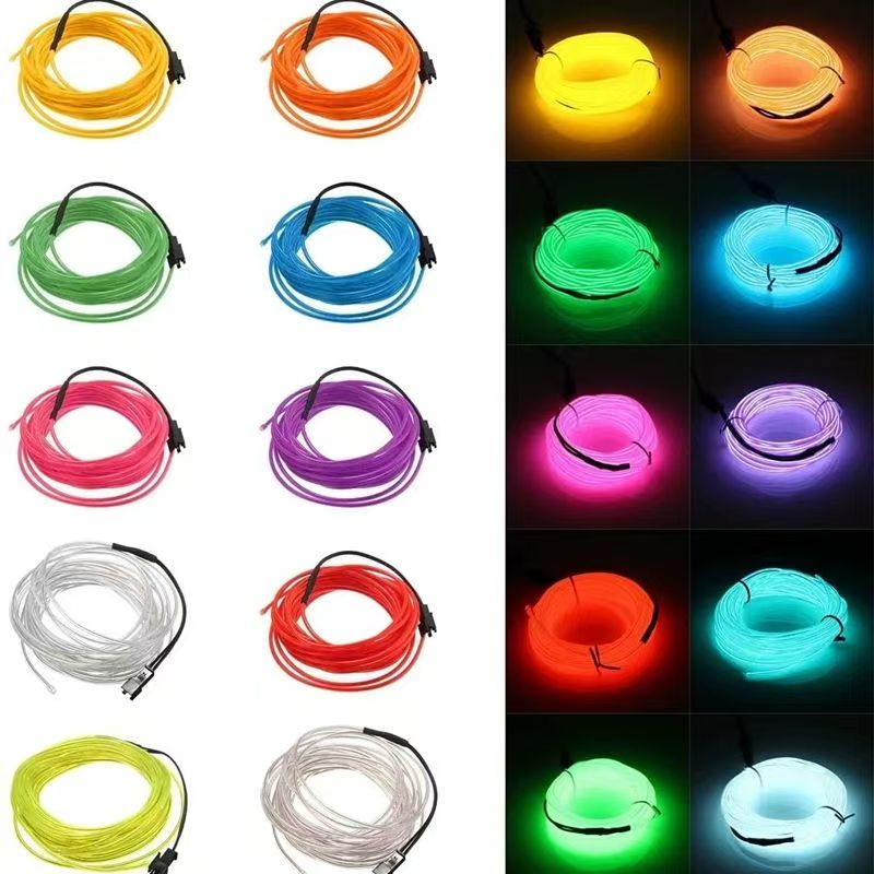 EL Wire 10/5/3/1m Illuminated  - Led El Wire ulasan dan harga