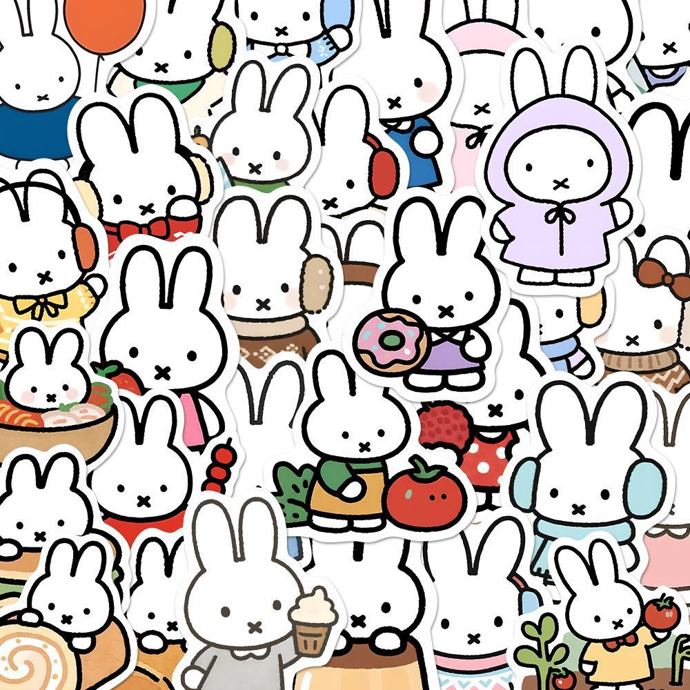 80PCS Kawaii Miffy Cute Sticke - Cosplay Floating Prop ulasan dan harga