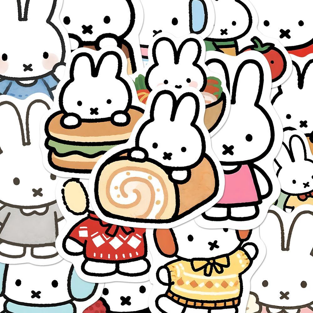 80PCS Kawaii Miffy Cute Sticke - Cosplay Floating Prop ulasan dan harga
