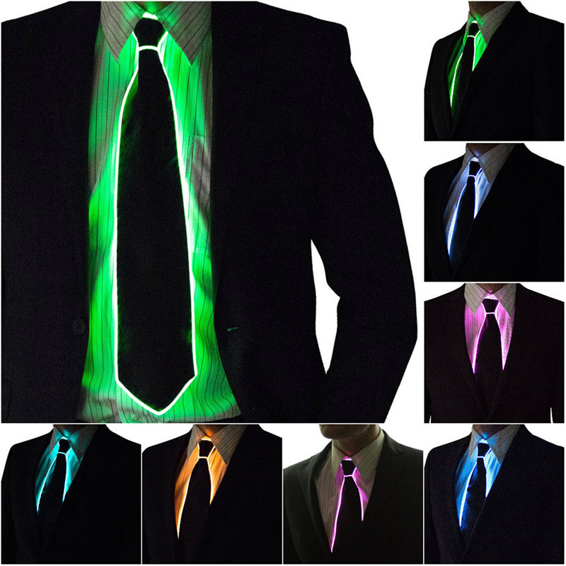 Men Glowing Tie EL Wire Neon L - Led El Wire ulasan dan harga