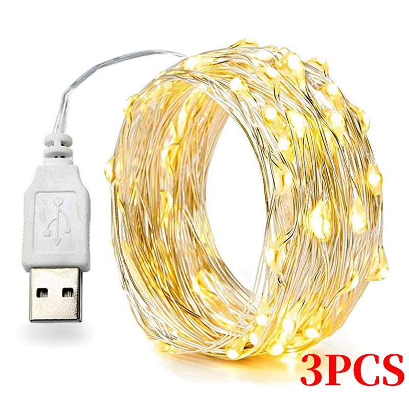 3PCS 5/10/20M Copper Wire LED  - Led El Wire ulasan dan harga